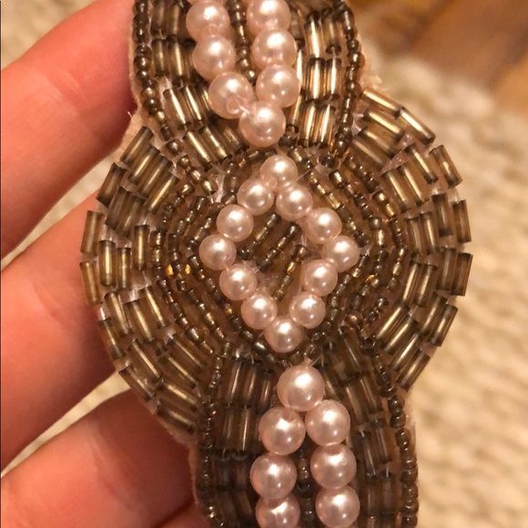 Hand Beaded Head Band 1960’s Style - Picture 3 of 5